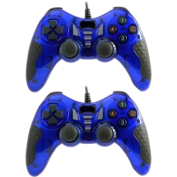 Game Pad Wired USB Double Point PT-600D BLUE